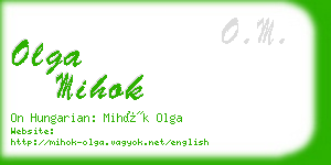 olga mihok business card